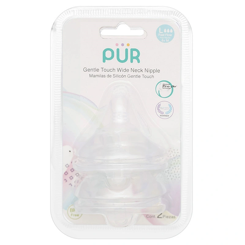 Bộ 2 núm ti Pur Milk Safe 9823 cổ rộng size L (từ 6 tháng) 2