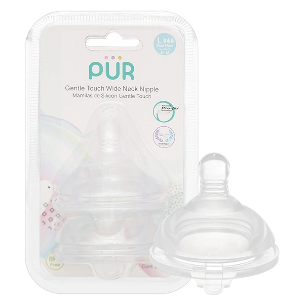 Bộ 2 núm ti Pur Milk Safe 9823 cổ rộng size L (từ 6 tháng) 1