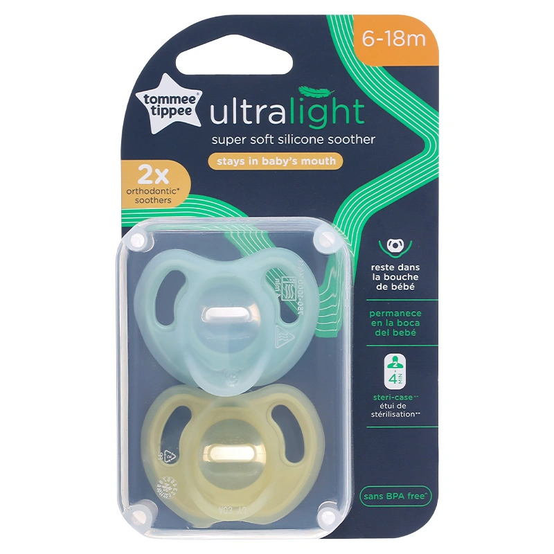 Bộ 2 ti ngậm Tommee Tippee siêu nhẹ Ultra Light (6 - 18 tháng) 2