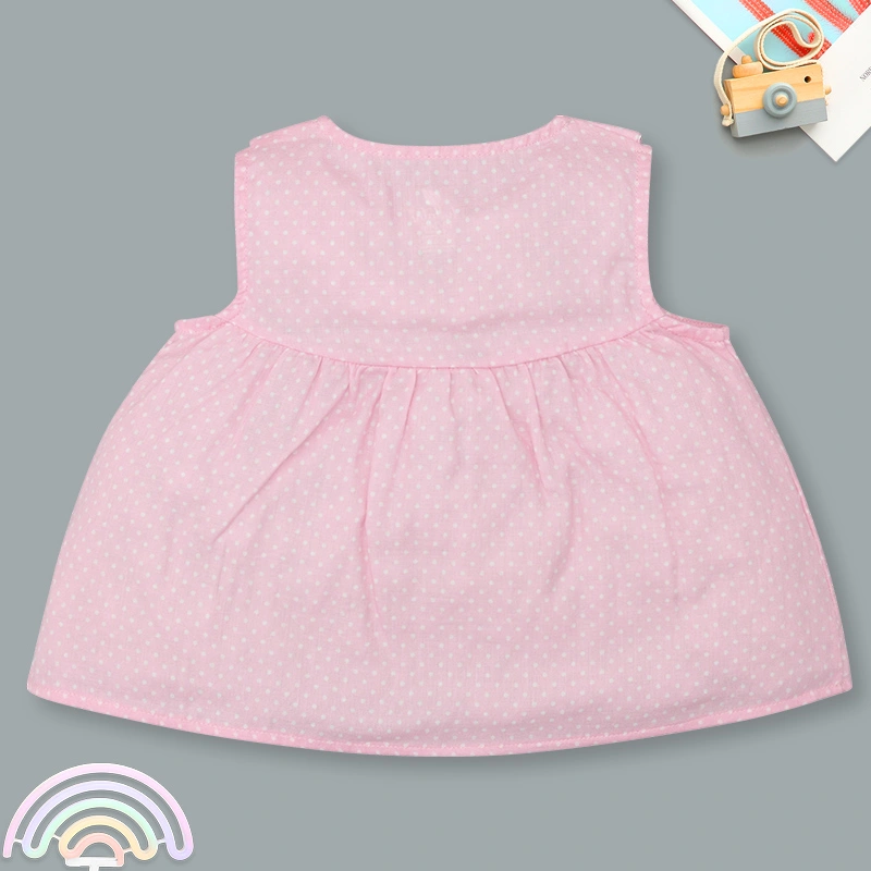 Bộ sát nách bé gái Lullaby NH302N màu xanh dương - trắng 14