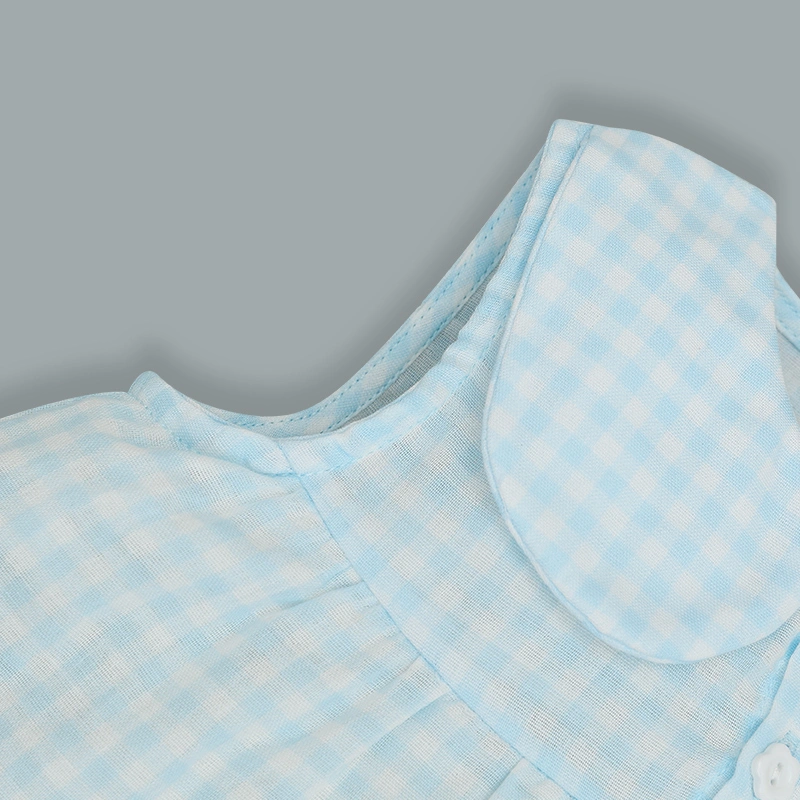 Bộ sát nách bé gái Lullaby NH302N màu xanh dương - trắng 5