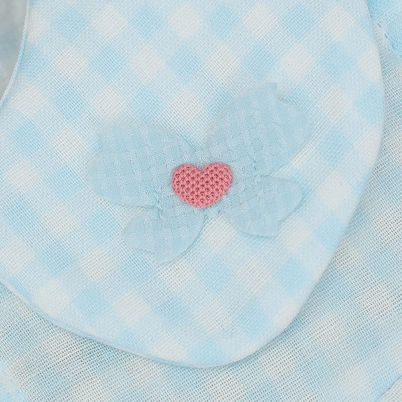 Bộ sát nách bé gái Lullaby NH302N màu xanh dương - trắng 7