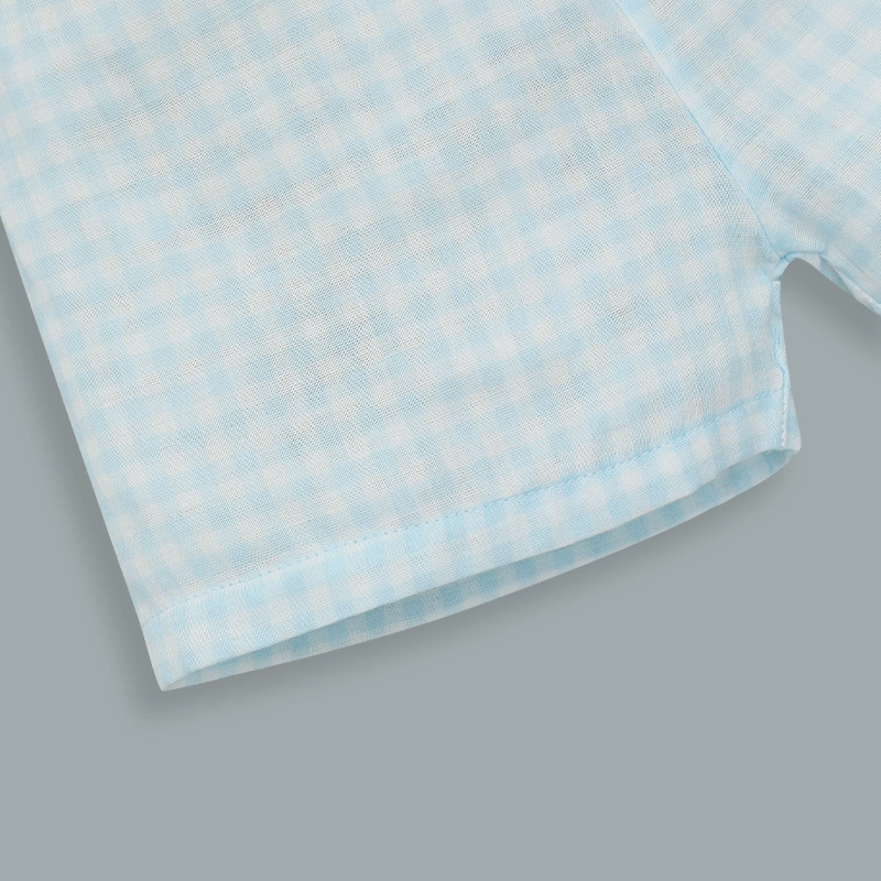 Bộ sát nách bé gái Lullaby NH302N màu xanh dương - trắng 10