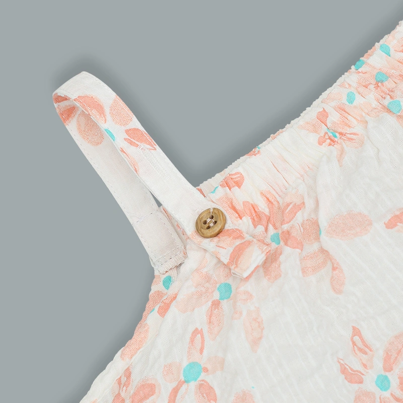 Bộ sát nách bé gái Lullaby NH309N màu trắng - cam 5