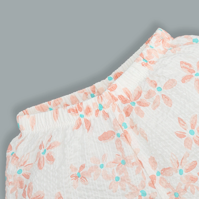 Bộ sát nách bé gái Lullaby NH309N màu trắng - cam 8