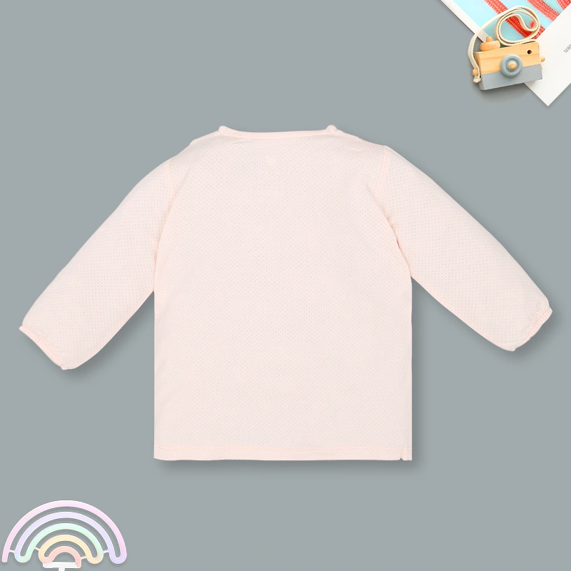 Bộ tay dài cài chéo bé gái Lullaby NH332N màu hồng 4