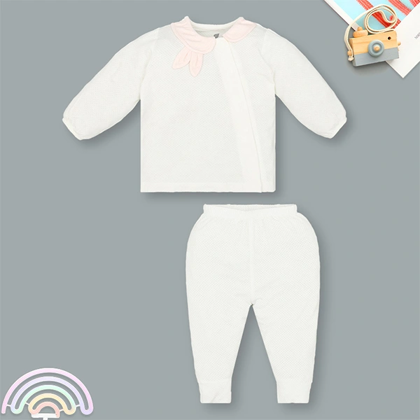Bộ tay dài cài chéo bé gái Lullaby NH332N màu hồng 14