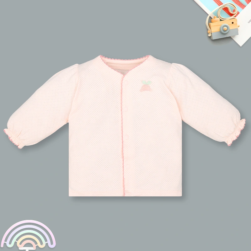 Bộ tay dài cài giữa bé gái Lullaby NH336N màu trắng 15