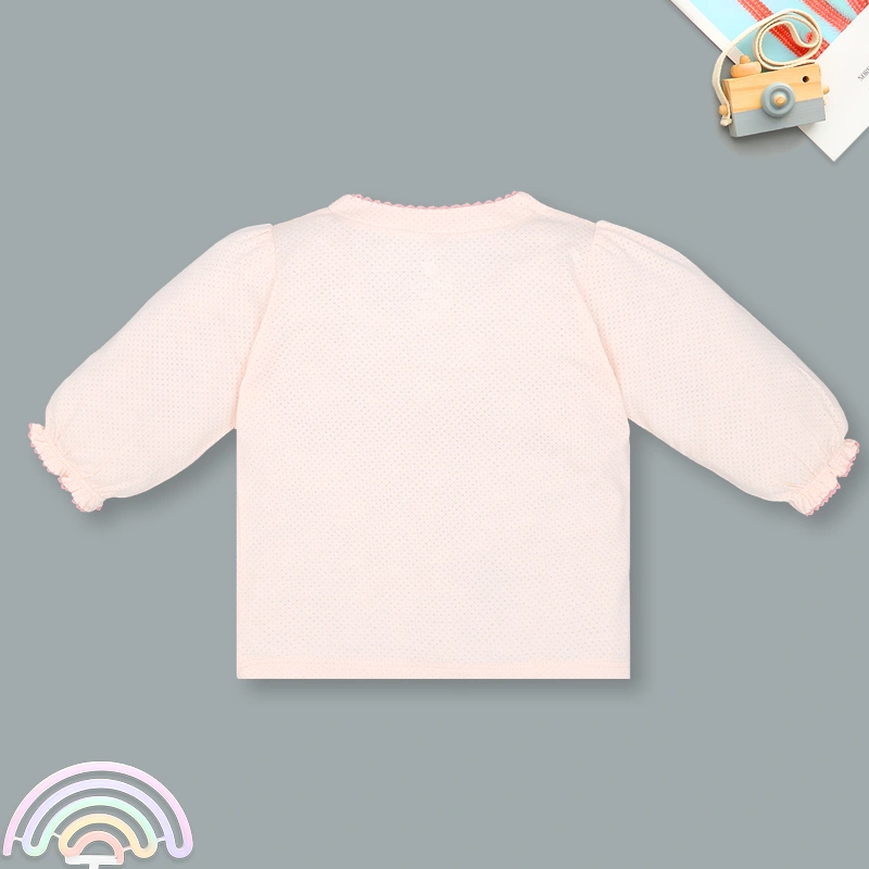 Bộ tay dài cài giữa bé gái Lullaby NH336N màu trắng 16