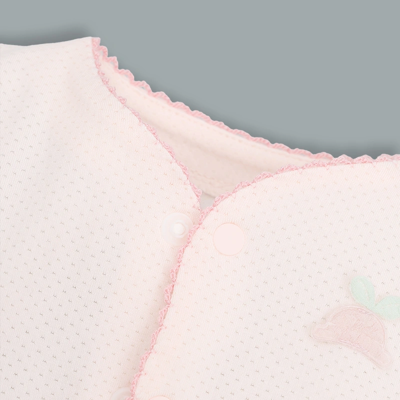 Bộ tay dài cài giữa bé gái Lullaby NH336N màu trắng 19