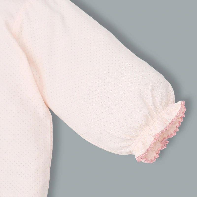 Bộ tay dài cài giữa bé gái Lullaby NH336N màu trắng 18