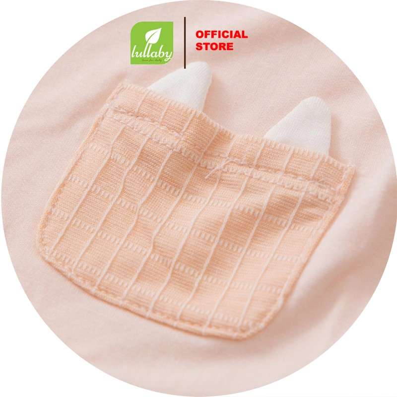 Bộ tay ngắn cài lệch kẻ caro Lullaby NH442N màu nâu be 5