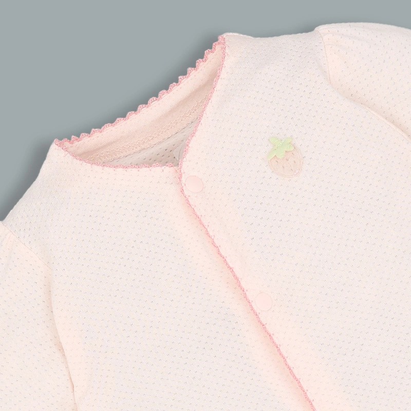 Bodysuit cài giữa bé gái Lullaby NH334N màu hồng 3