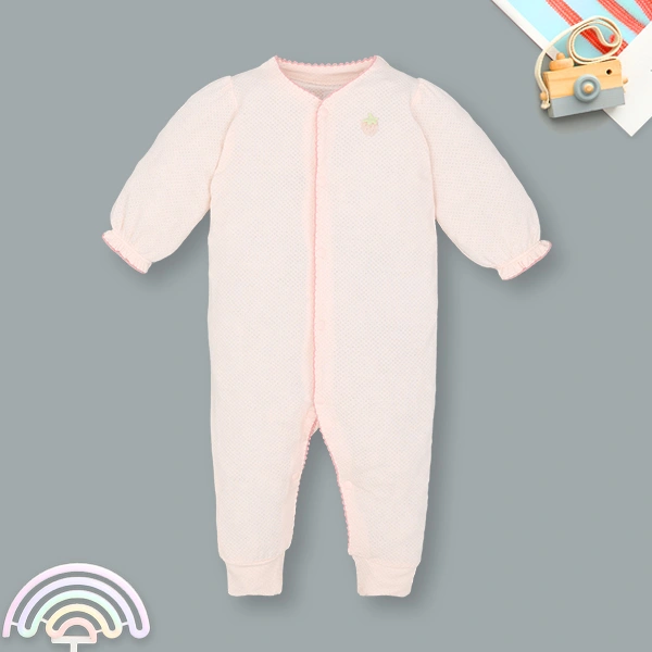 Bodysuit cài giữa bé gái Lullaby NH334N màu hồng 1