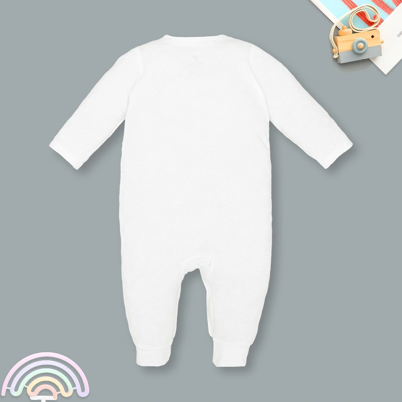 Bodysuit cài giữa bé trai Lullaby NH335N màu trắng 2