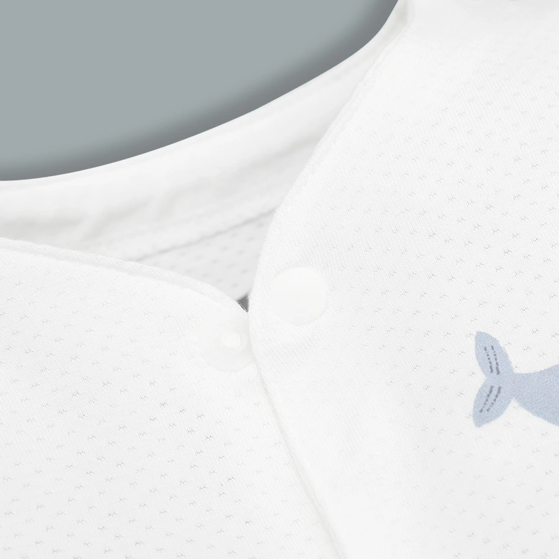 Bodysuit cài giữa bé trai Lullaby NH335N màu trắng 6