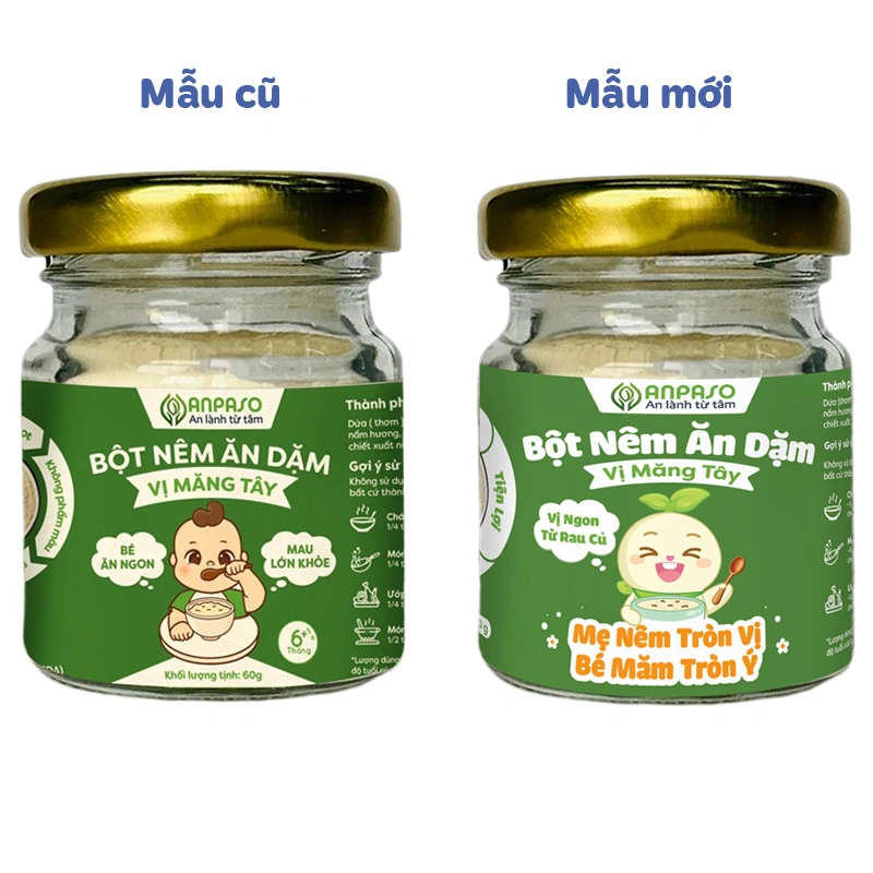 Bột nêm Anpaso rau củ hũ 60g - Giao bao bì ngẫu nhiên 36