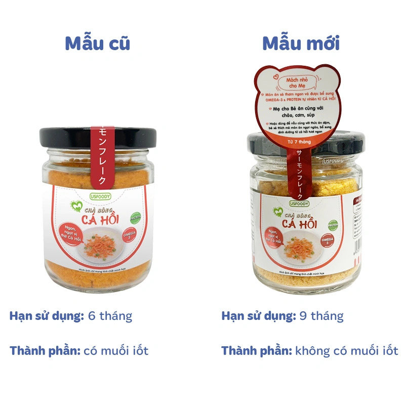 Chà bông tôm USFOODY hũ 10g (từ 7 tháng) - Giao bao bì ngẫu nhiên 7