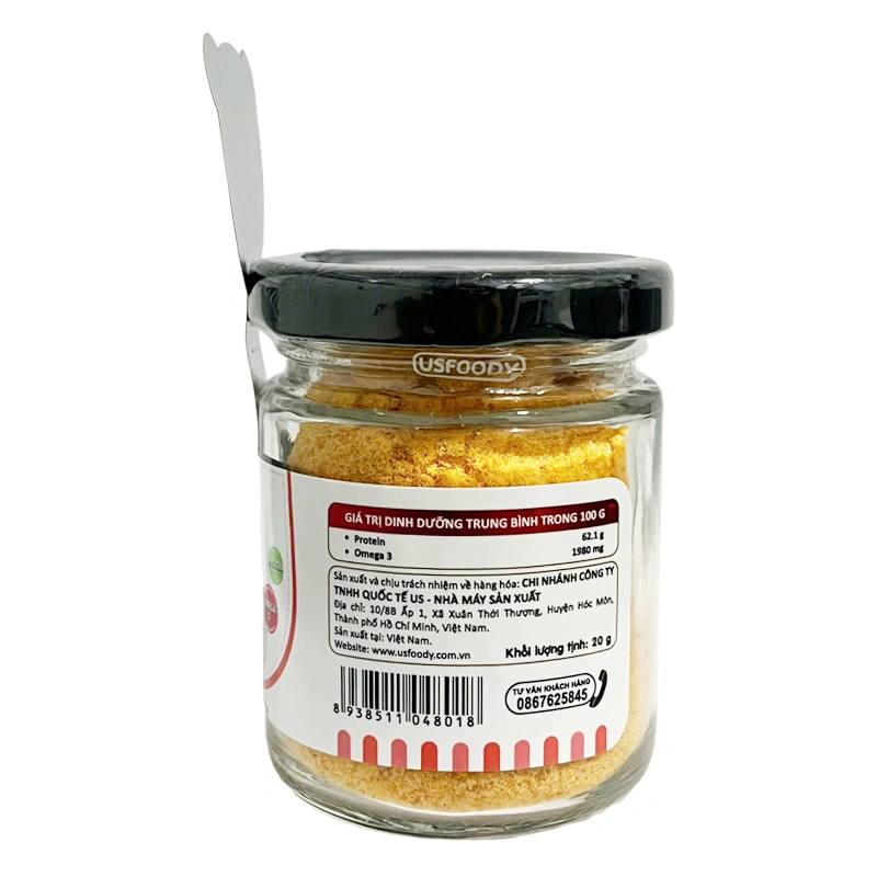 Chà bông tôm USFOODY hũ 10g (từ 7 tháng) - Giao bao bì ngẫu nhiên 9