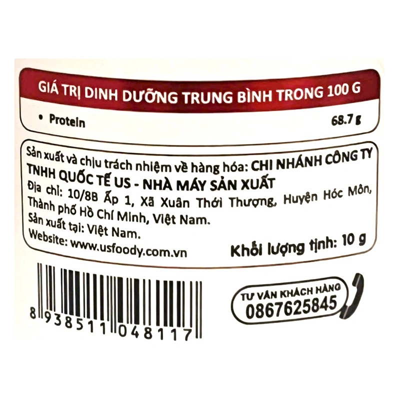 Chà bông tôm USFOODY hũ 10g (từ 7 tháng) - Giao bao bì ngẫu nhiên 6