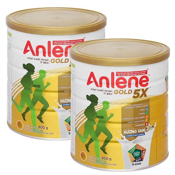 Combo 2 hộp sữa bột người lớn Anlene Gold 5X