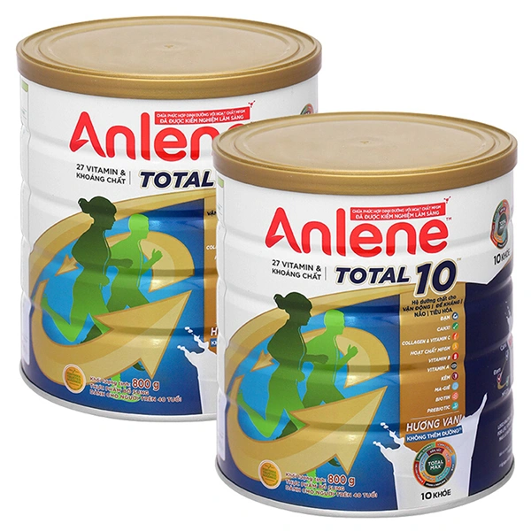 Combo 2 hộp sữa bột người lớn Anlene Total 10 hương vani 800g 1