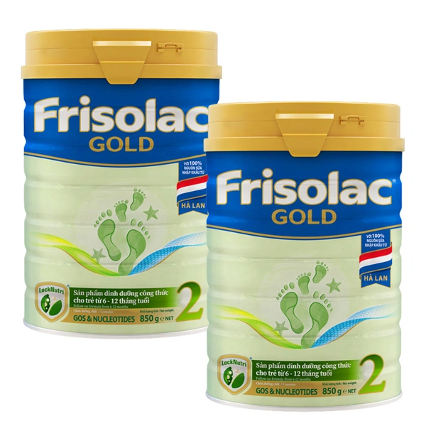 Combo 2 hộp sữa bột Frisolac Gold số 2