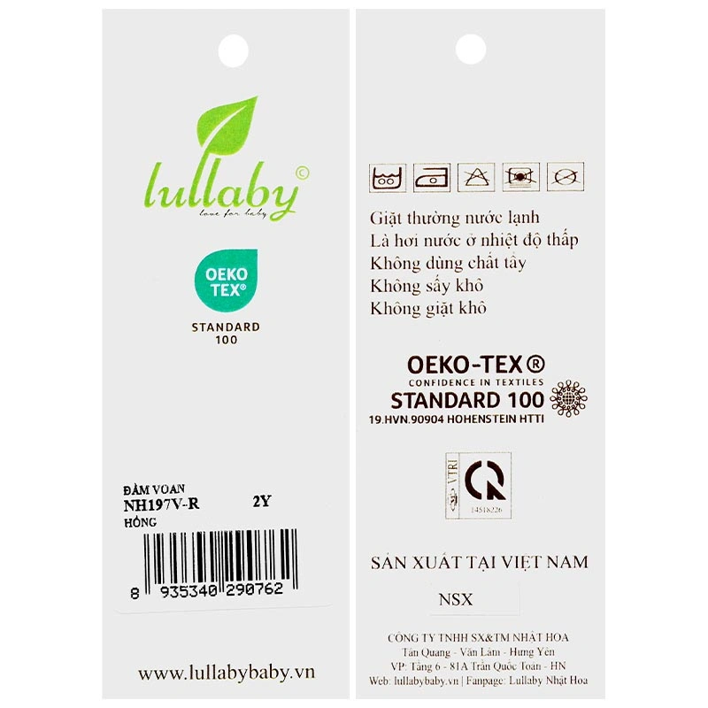 Đầm bé gái Lullaby NH197V-R màu hồng 10