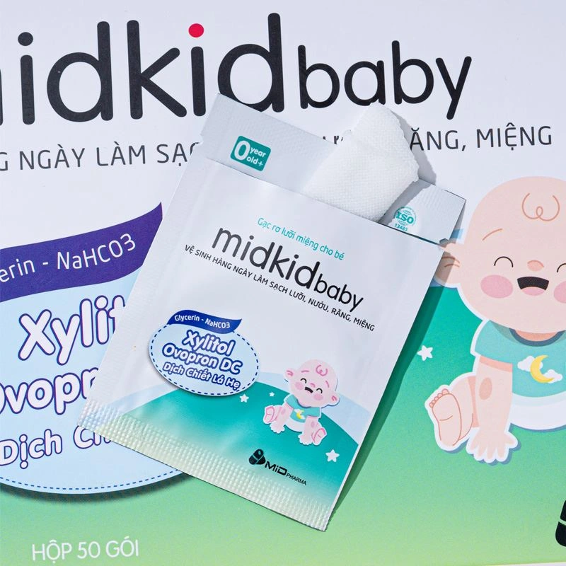 Gạc răng miệng Midkid Baby hộp 15 gói (từ 0 tháng) 6