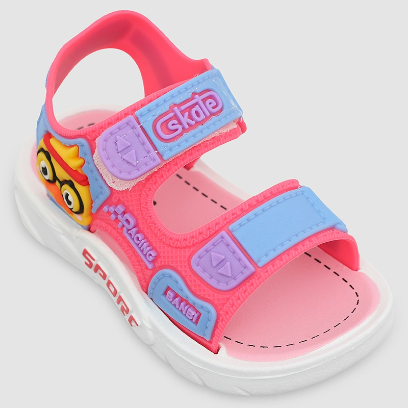 Giày sandal cho bé gái HappyTime SD003 màu hồng - xanh dương 2