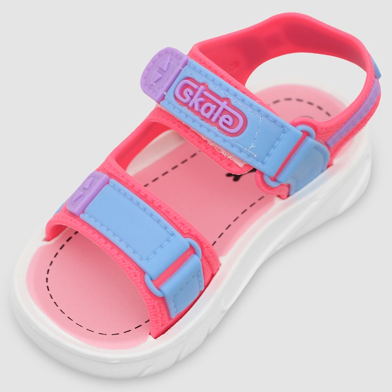 Giày sandal cho bé gái HappyTime SD003 màu hồng - xanh dương 3