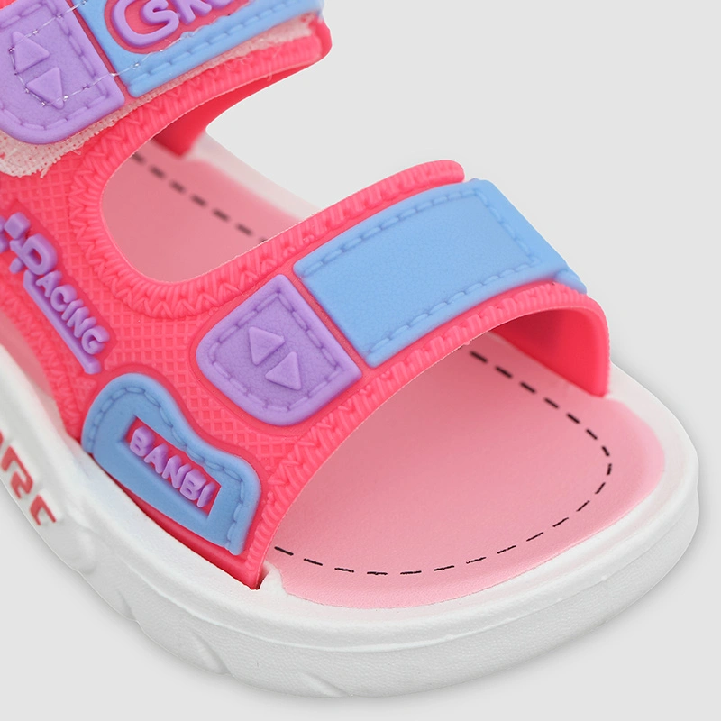 Giày sandal cho bé gái HappyTime SD003 màu hồng - xanh dương 5