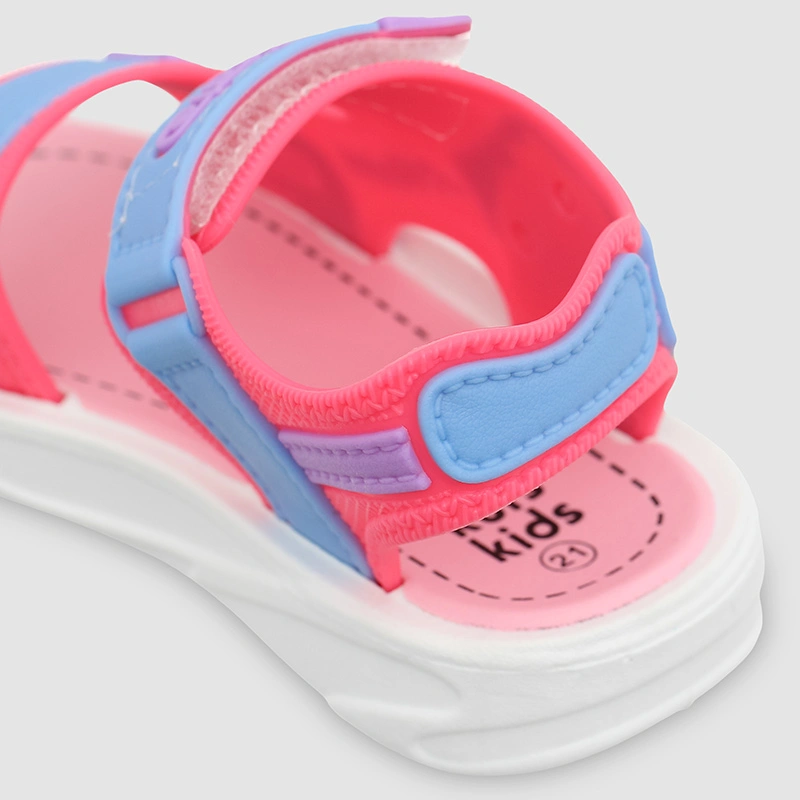 Giày sandal cho bé gái HappyTime SD003 màu hồng - xanh dương 6