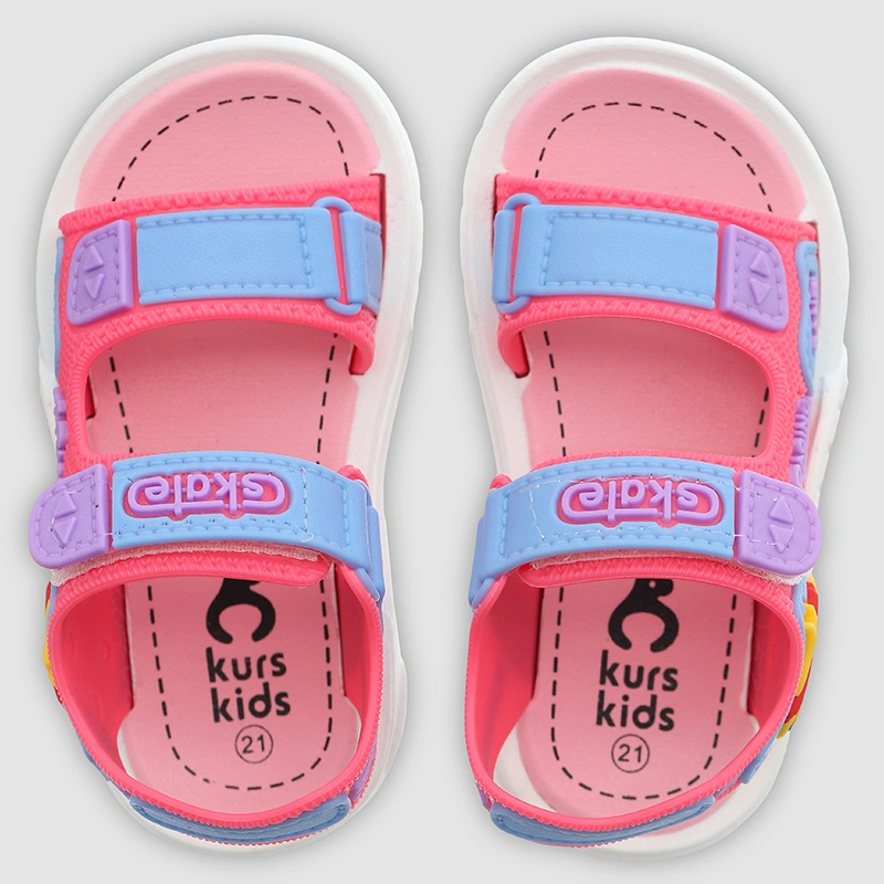 Giày sandal cho bé gái HappyTime SD003 màu hồng - xanh dương 8