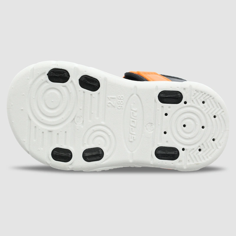 Giày sandal cho bé trai HappyTime DS004 màu cam - đen 4