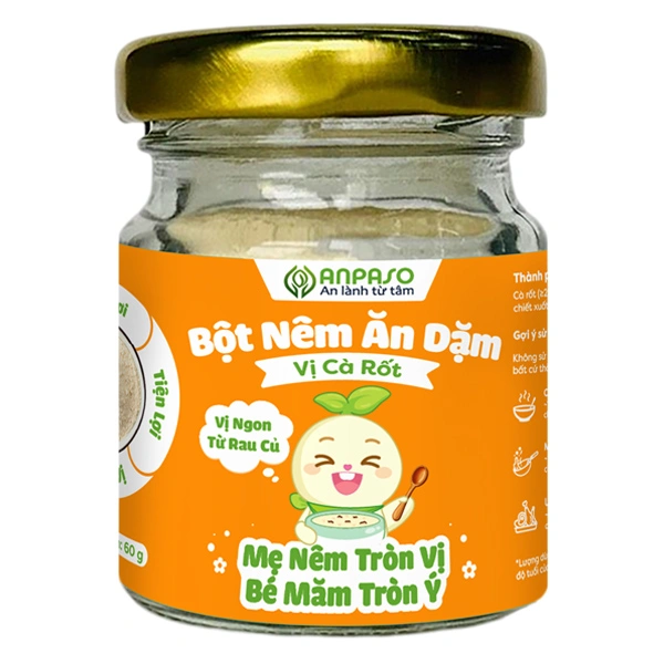 Bột nêm Anpaso cà rốt hũ 60g - Giao bao bì ngẫu nhiên