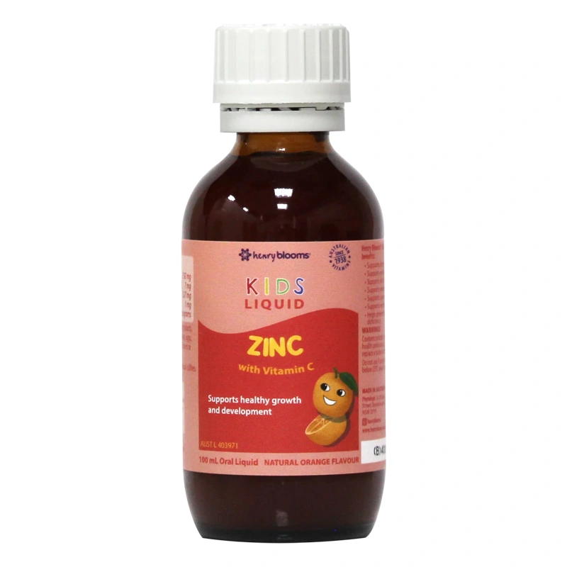 Henry Blooms Kids Liquid Zinc With Vitamin C hỗ trợ sức đề kháng hương cam, 100 ml dạng nhỏ giọt (1 - 13 tuổi) 4