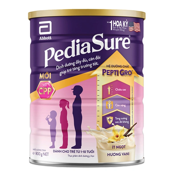 Sữa bột Abbott PediaSure BA hương vani 800g (1 - 10 tuổi)