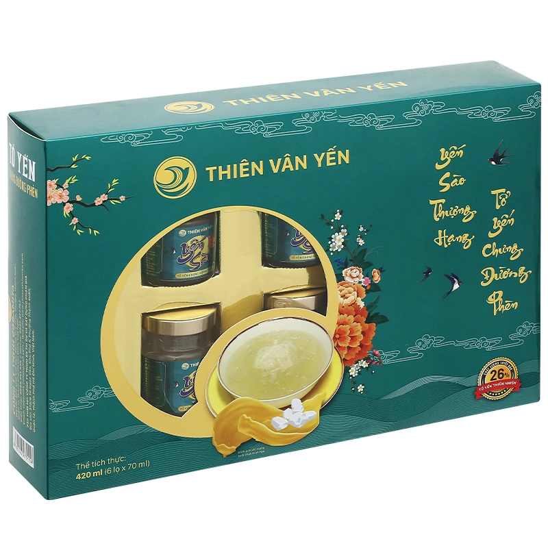 Hộp 6 hũ nước yến sào đường phèn Thiên Vân Yến 70 ml (từ 1 tuổi) 2
