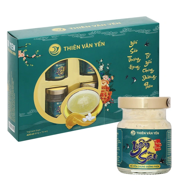 Hộp 6 hũ nước yến sào đường phèn Thiên Vân Yến 70 ml (từ 1 tuổi) 1