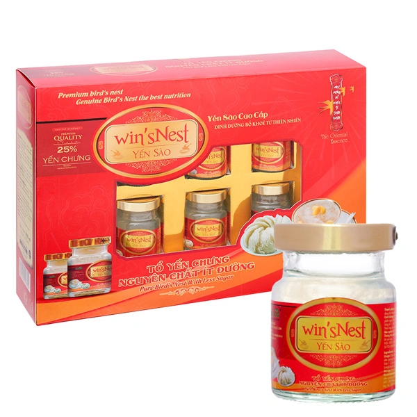 Hộp 6 hũ nước yến sào Win'sNest ít đường 70 ml