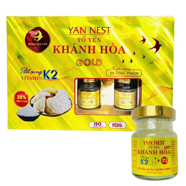 Hộp 6 hũ tổ yến chưng đường phèn Yan Nest 70 ml