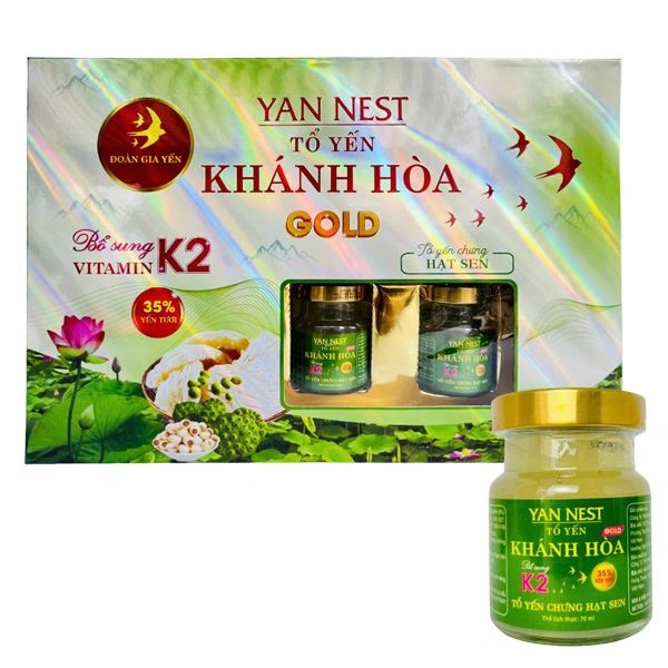 Hộp 6 hũ tổ yến chưng hạt sen Yan Nest 70 ml