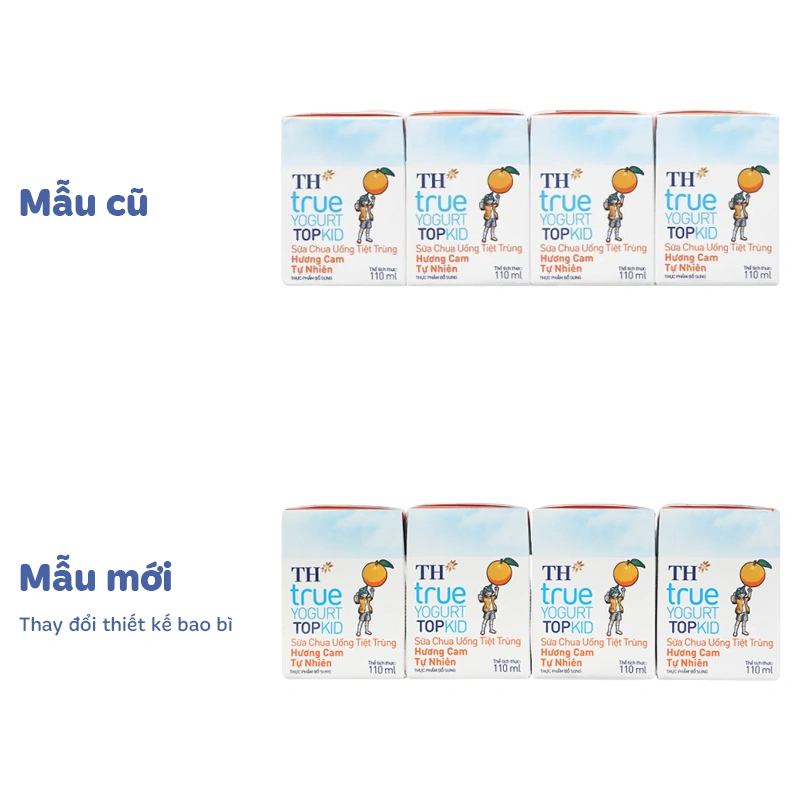 Thùng 48 hộp sữa chua uống tiệt trùng TH true YOGURT TOPKID vị cam 110 ml (từ 2 tuổi) - Giao bao bì ngẫu nhiên 16