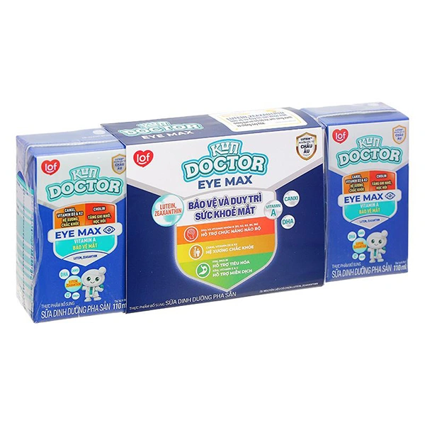 Lốc 4 hộp sữa pha sẵn Kun Doctor Eye Max hương vani 110 ml (từ 1 tuổi) 1