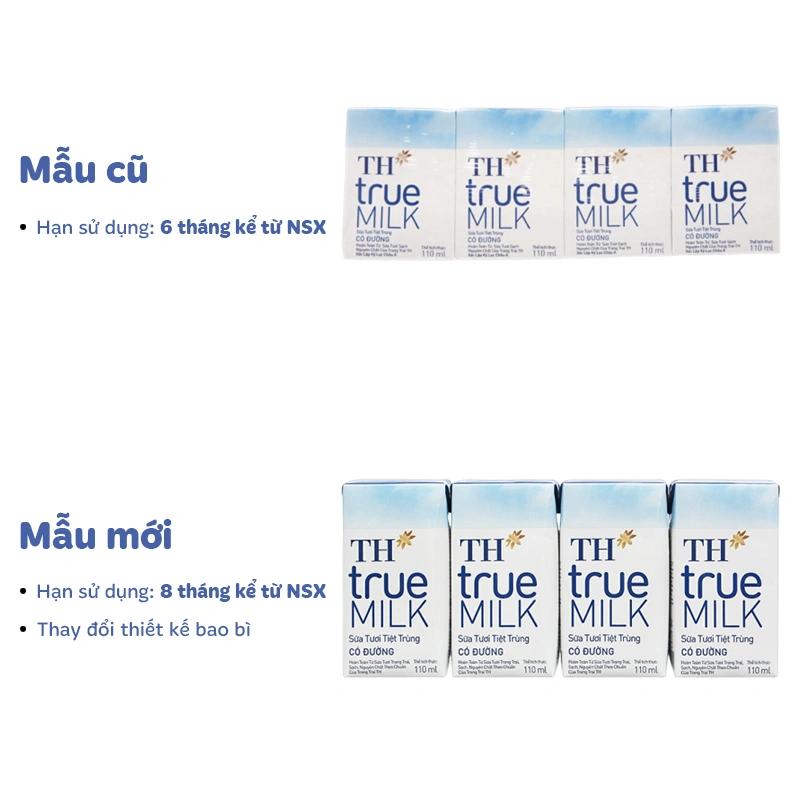 Thùng 48 hộp sữa tươi tiệt trùng TH true MILK có đường 110 ml (từ 1 tuổi) 14