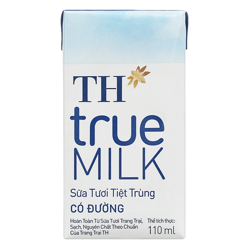 Thùng 48 hộp sữa tươi tiệt trùng TH true MILK có đường 110 ml (từ 1 tuổi) 18