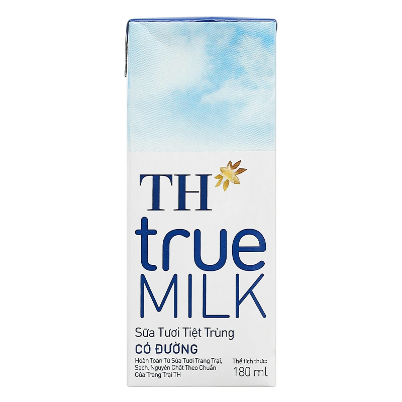 Lốc 4 hộp sữa tươi tiệt trùng TH true MILK có đường 180 ml (từ 1 tuổi) 6