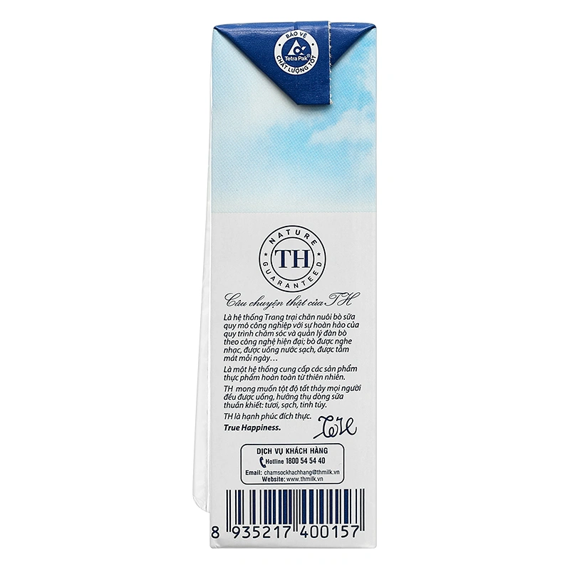 Lốc 4 hộp sữa tươi tiệt trùng TH true MILK có đường 180 ml (từ 1 tuổi) 8