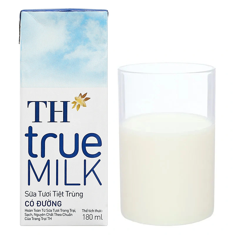 Lốc 4 hộp sữa tươi tiệt trùng TH true MILK có đường 180 ml (từ 1 tuổi) 10